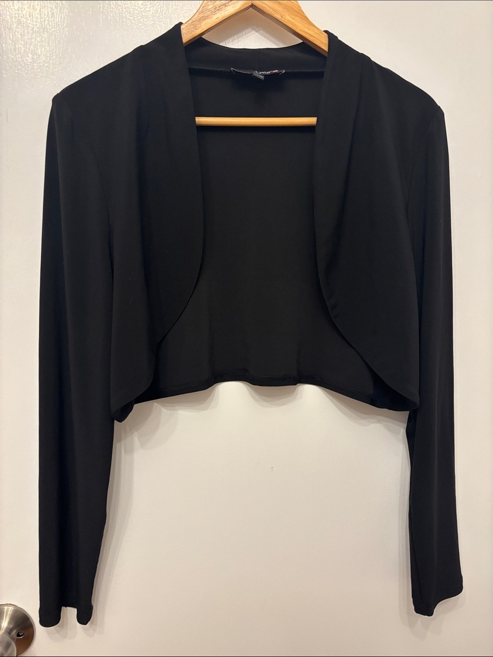 Vintage Laura Black Women's Bolero Shrug - Balletcore Cardigan
